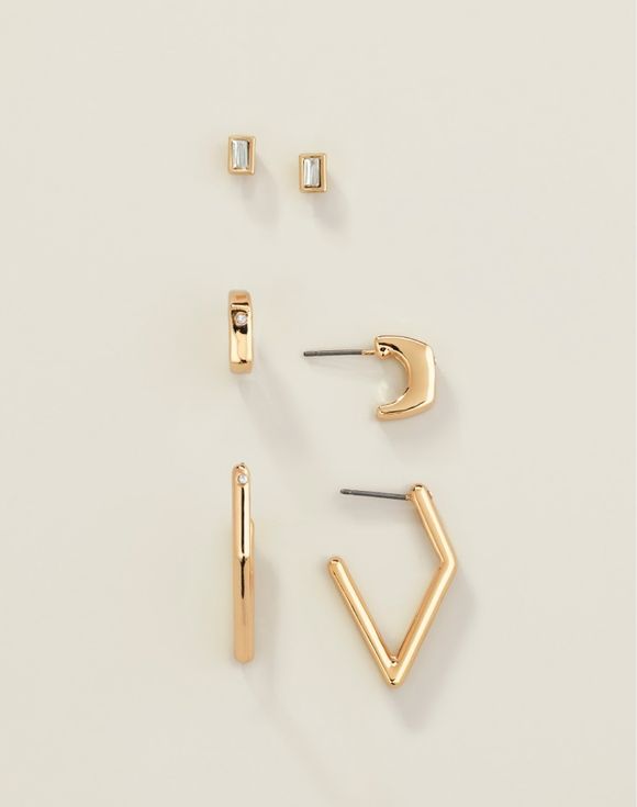 Minimalist Essentials Earring Pack - Goldtone ONLY $3.99