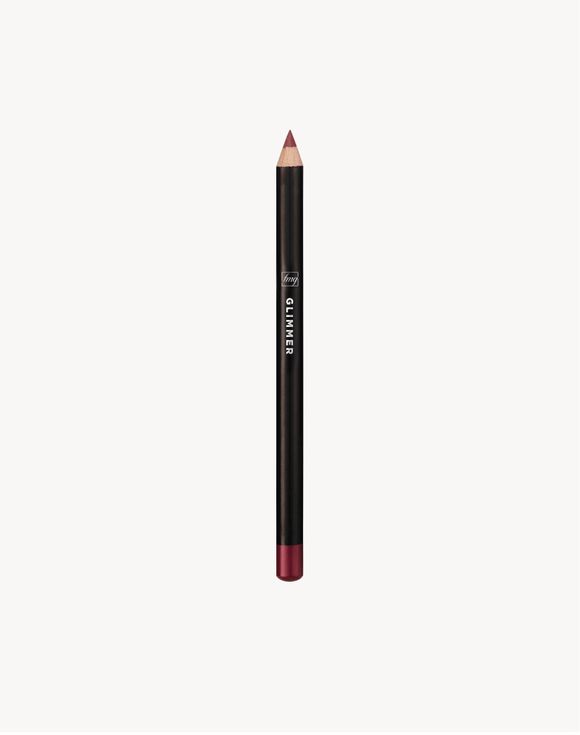 Model wearing fmg Glimmer Lip Pencil