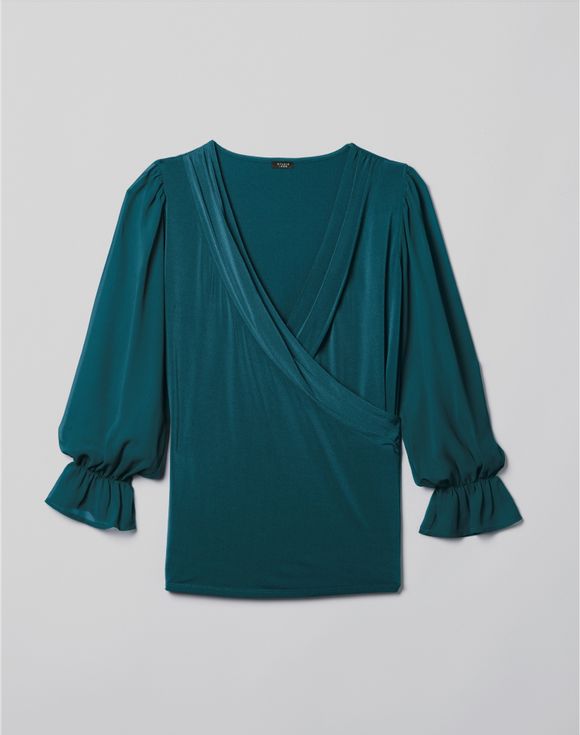 Surplice Wrap Blouse $17.99 FINAL SALE