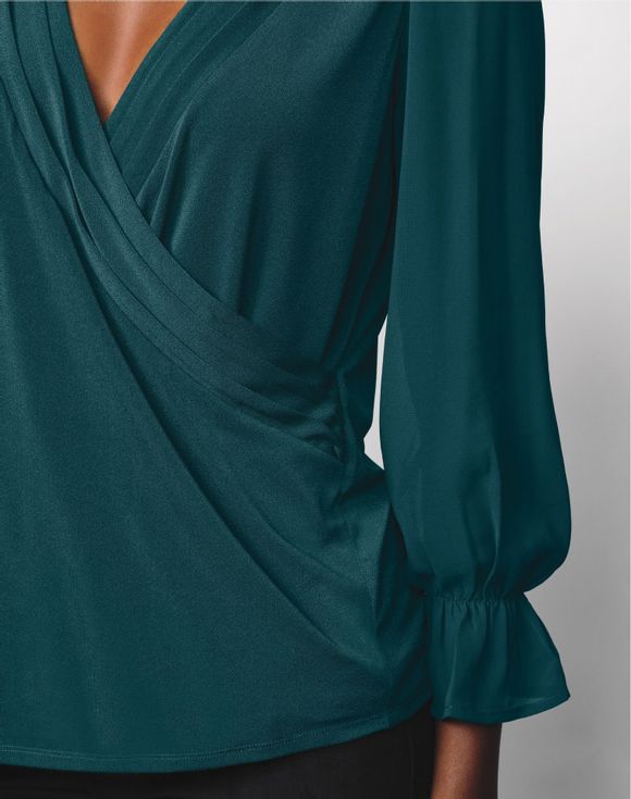 Surplice Wrap Blouse $17.99 FINAL SALE