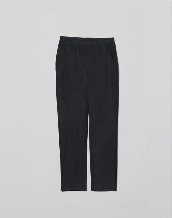 Sueded Pant styled with blazer and loafers