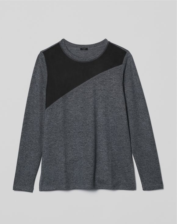 Sueded Shoulder Top