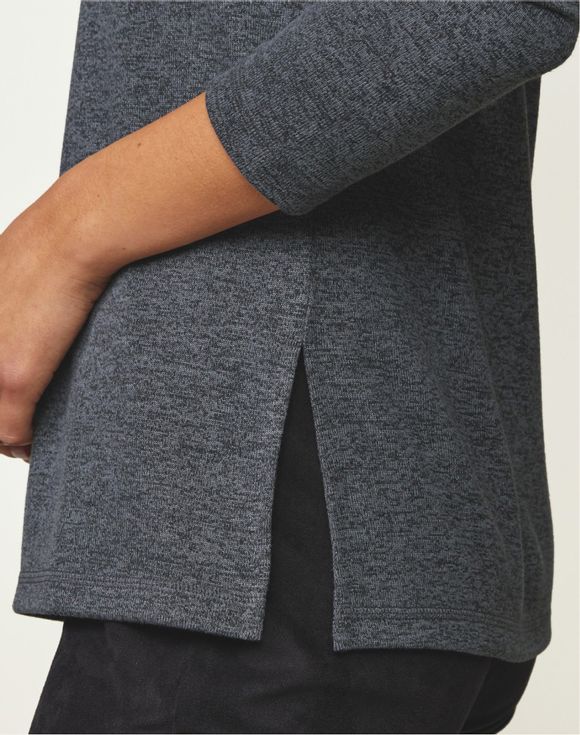 Sueded Shoulder Top