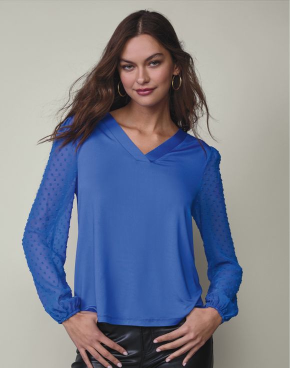 Eyelash Sleeve Blouse $17.99 FINAL SALE