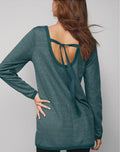Tie-Back Glitter Top – front view on neutral background showing tie detail