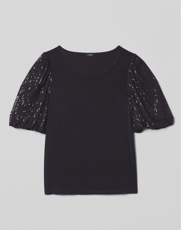 Sequin Sleeve Top