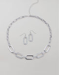 Pavé Link Necklace & Earrings Set $7.49 FINAL SALE