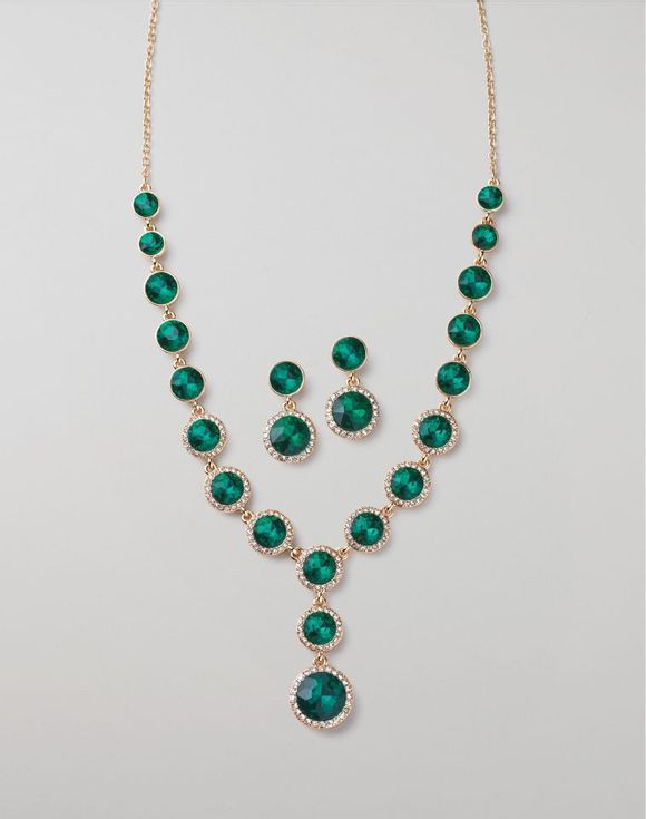 Evergreen Jewels Necklace & Earring Set $11.99 FINAL SALE