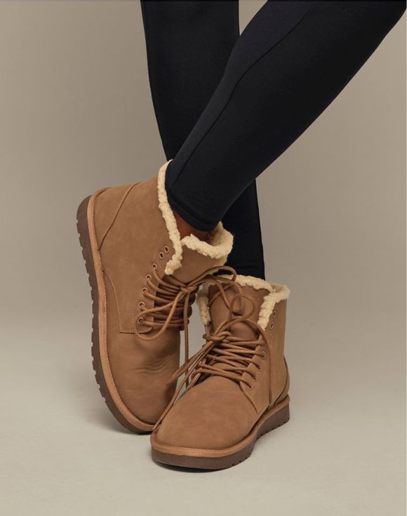Cozy Lace-Up Bootie top-down view