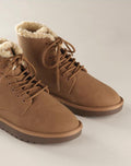 Cozy Lace-Up Bootie close-up on feet