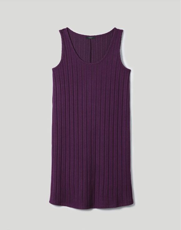 Rib Knit Cardigan flat lay in deep plum