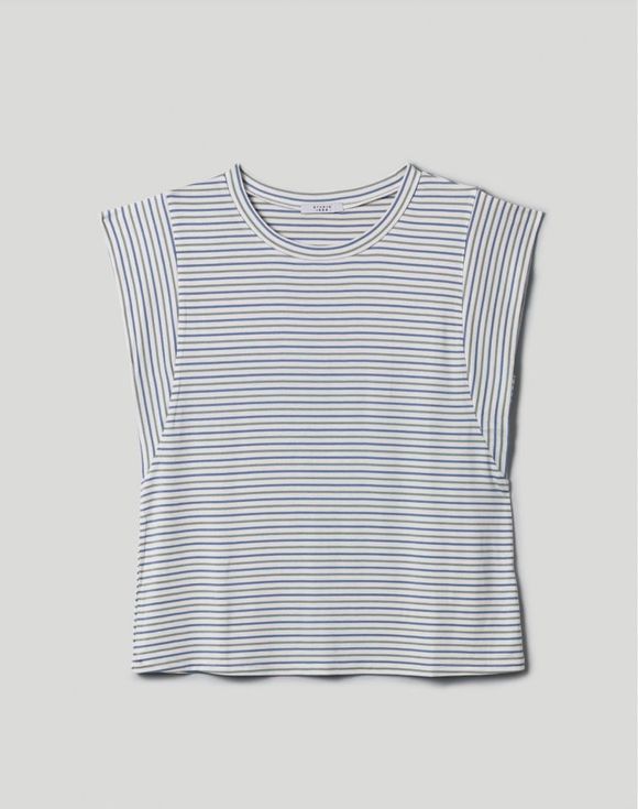 Printed Extended Sleeve Top - flat lay front view