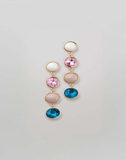 Acqua Rose Jewels Linear Earrings - single earring detail