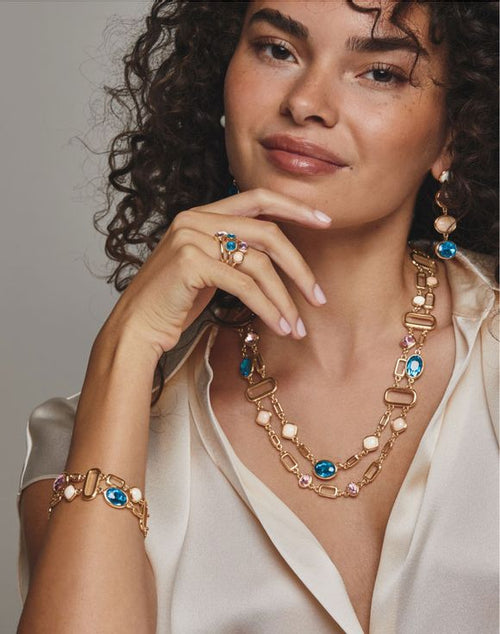 Acqua Rose Jewels Linear Earrings - pair view