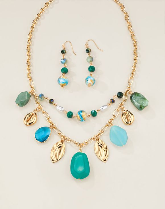 Seaside Treasure Necklace and Earring Set $9.99