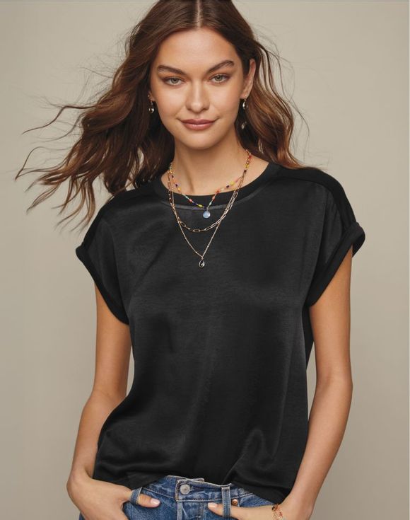 Relaxed Rolled Sleeve Top
