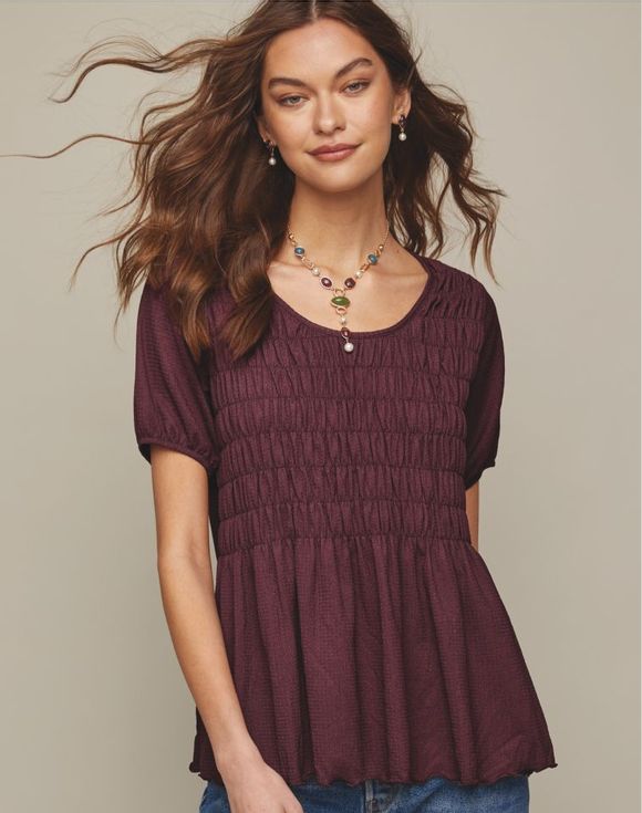 Smocked Blouse $20.99 FINAL SALE