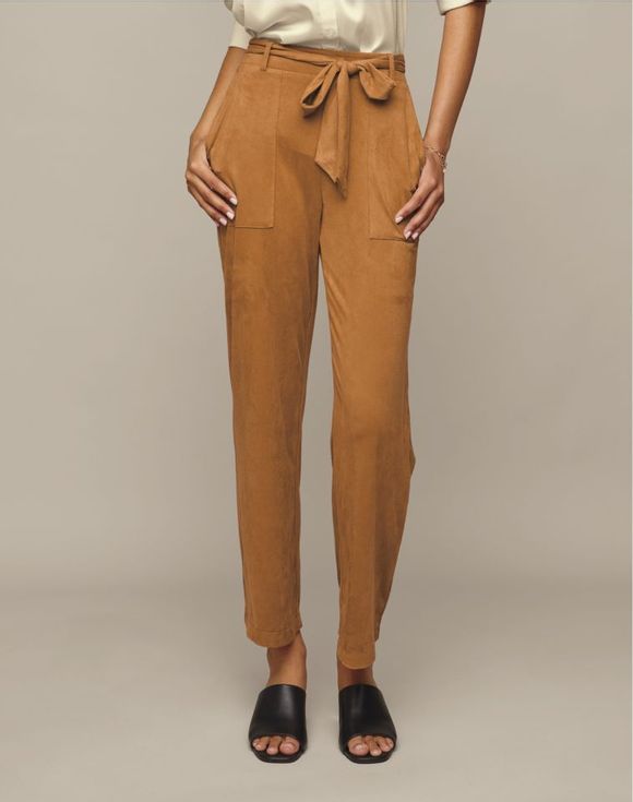 Faux-Suede Belted Pant $24.99 FINAL SALE