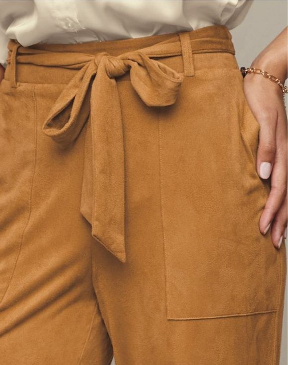 Faux-Suede Belted Pant $24.99 FINAL SALE