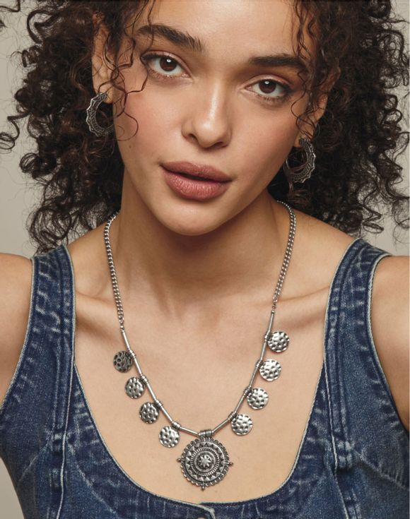 Ancient Allure Metal Medallion Necklace $8.99 FINAL SALE
