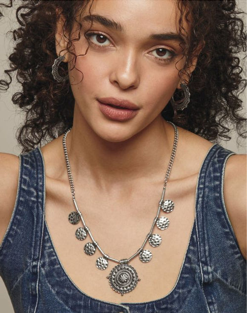 Ancient Allure Metal Medallion Necklace $8.99 FINAL SALE