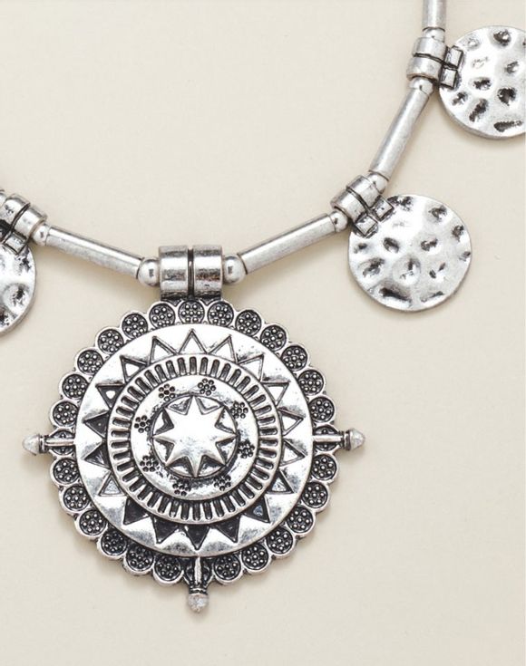 Ancient Allure Metal Medallion Necklace $8.99 FINAL SALE