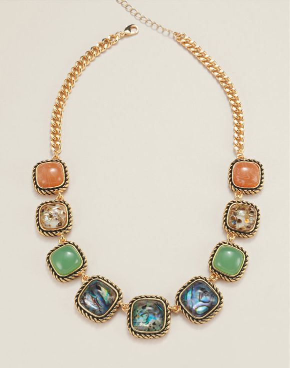 Abalone Gemscape Statement Necklace