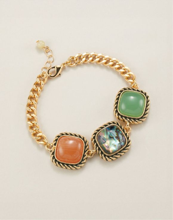 Abalone Gemscape Statement Bracelet