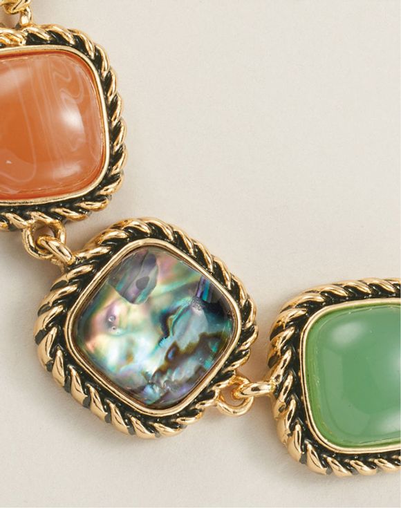 Abalone Gemscape Statement Bracelet