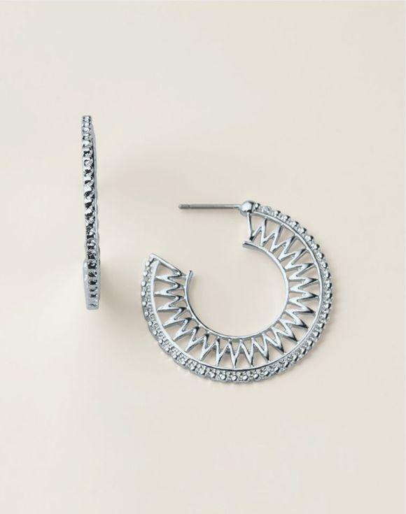 Woven Glow Hoop Earrings - Campaign