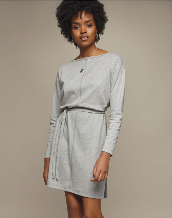 Boat Neck Dress - full length model shot