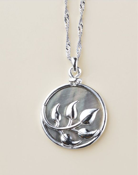 Pearlescent Season Leaf Necklace