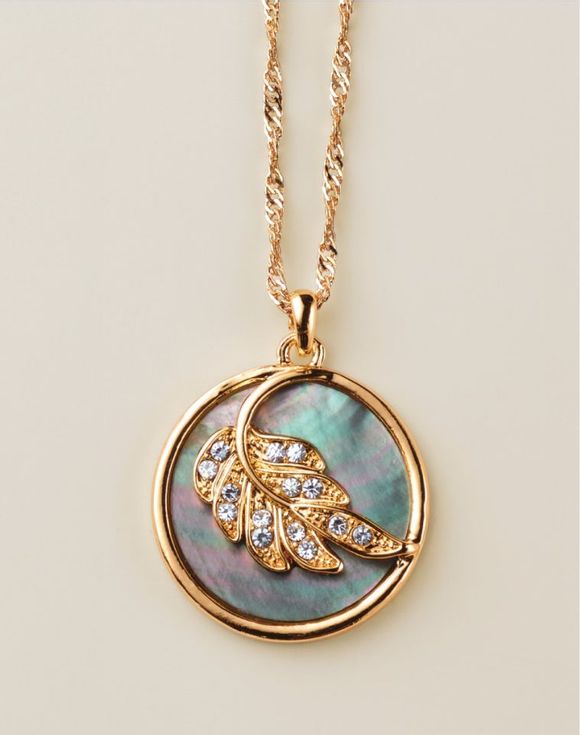 Pearlescent Season Leaf Necklace