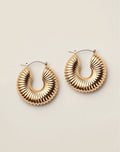 Rippled Flow Hoop Earrings pair product shot