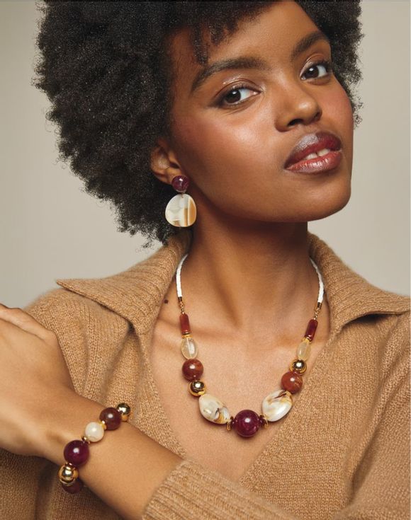 Warm Autumn Beaded Necklace