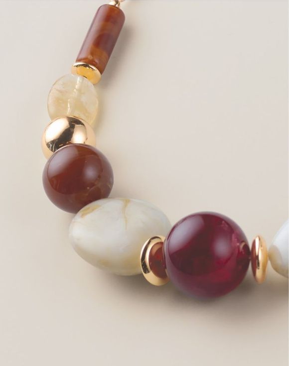 Warm Autumn Beaded Necklace