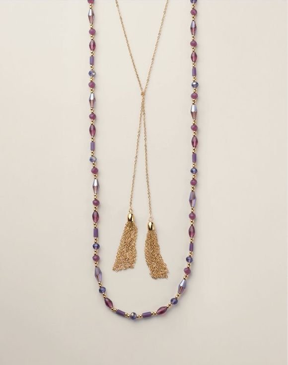 Purple Twilight Tassel Necklace $9.99 FINAL SALE