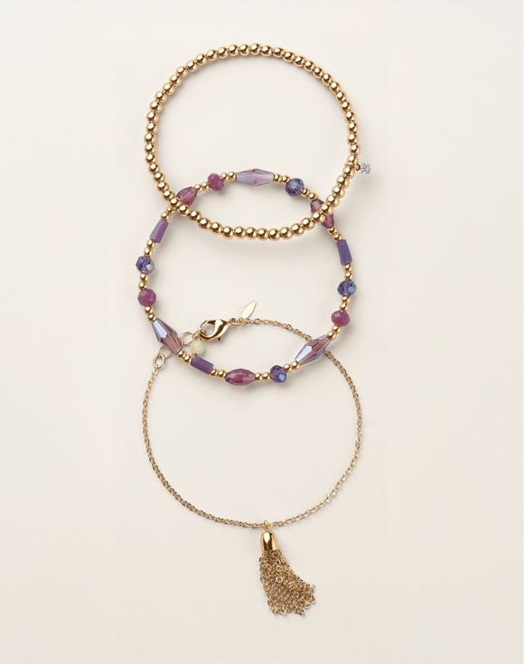 Purple Twilight Tassel Bracelet Set $7.99 FINAL SALE