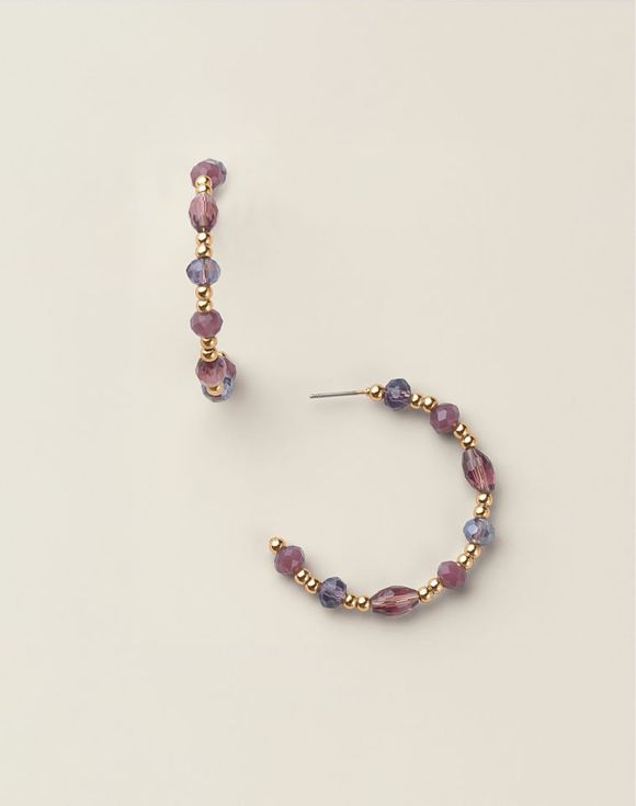 Purple Twilight Hoop Earrings $4.99