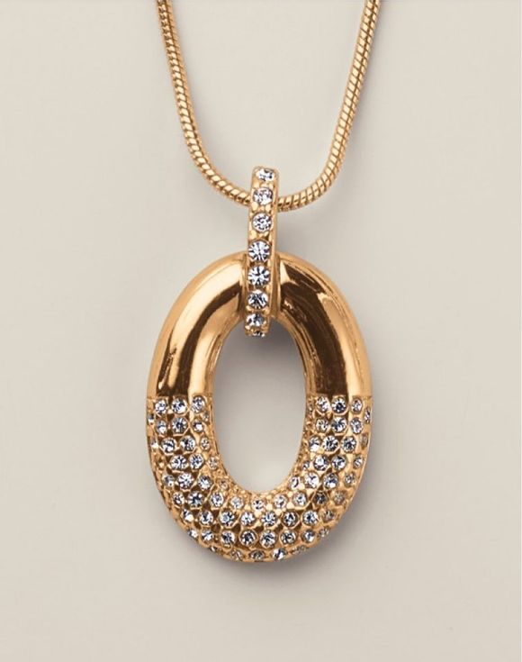 Oval Orbit Pendant Necklace $7.99 FINAL SALE