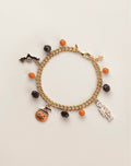 Charmed and Spooked Bracelet full view with Halloween charms