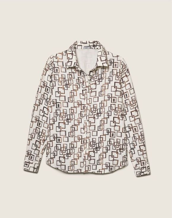 Metallic-Print Blouse $17.99 FINAL SALE