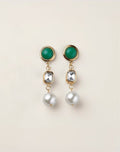 Crystal Evergreen Luxe Earrings - pair view