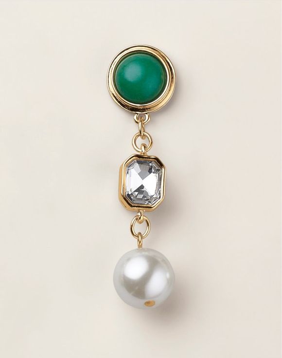 Crystal Evergreen Luxe Earrings - single earring detail
