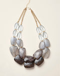 Smoke and Mirrors Necklace full view on gold-tone chain