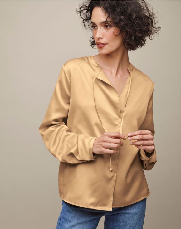 Tie-Neck Blouse $20.99 FINAL SALE