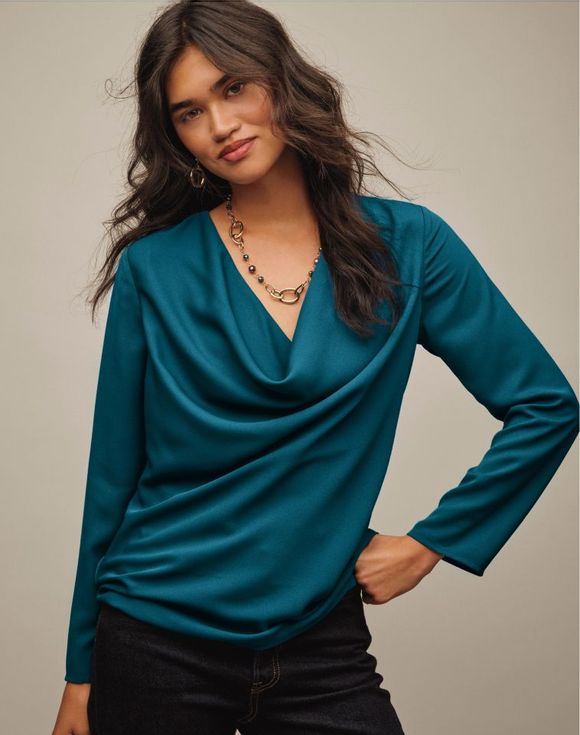 Cowl Neck Blouse $20.99 FINAL SALE