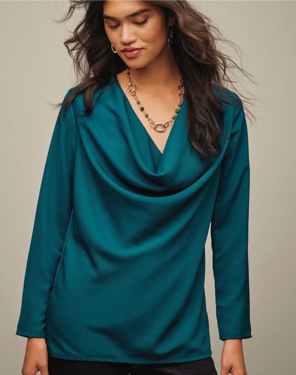 Cowl Neck Blouse $20.99 FINAL SALE