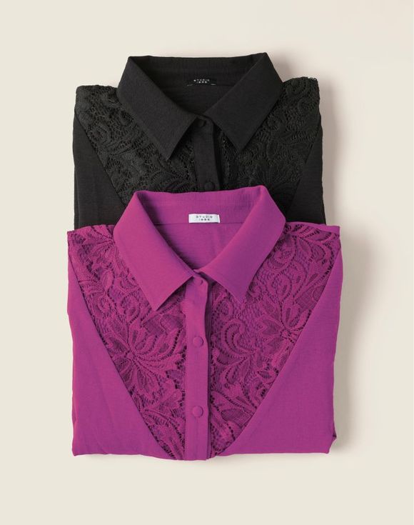 Lace-Trim Blouse $18.99 FINAL SALE