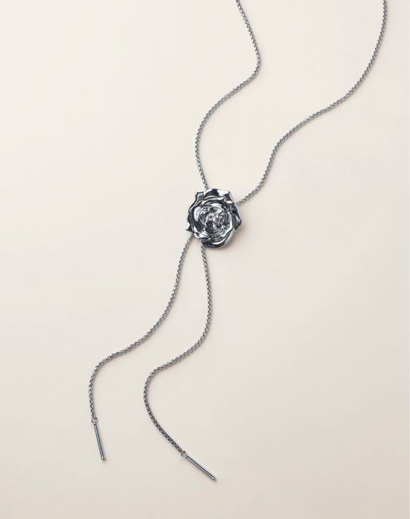 Vintage Rosebud Bolo Necklace